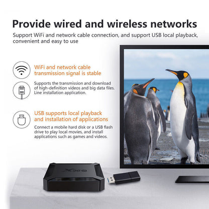 X96Q HD Android 10.0 Smart TV Box UHD 4K WIFI Media Player HDMI 8GB 16GB AU PLUG