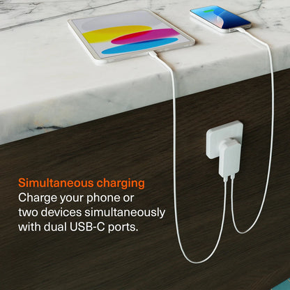 Cygnett 65W Dual USB-C GaN Slim Wall Charger