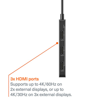 Cygnett 3-in-1 USB-C Hub Triple HDMI