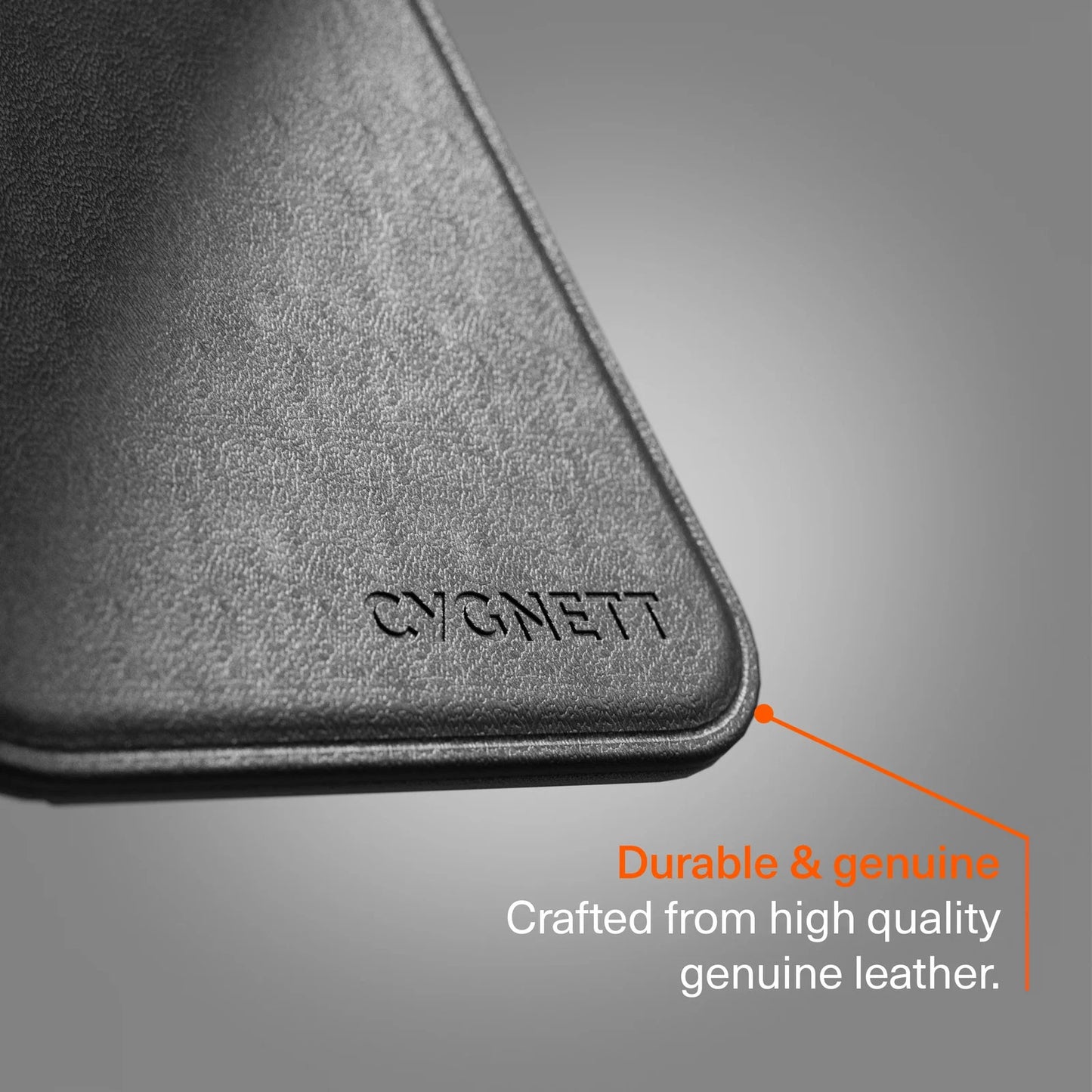 Cygnett Magnetic Leather Wallet Case - back view